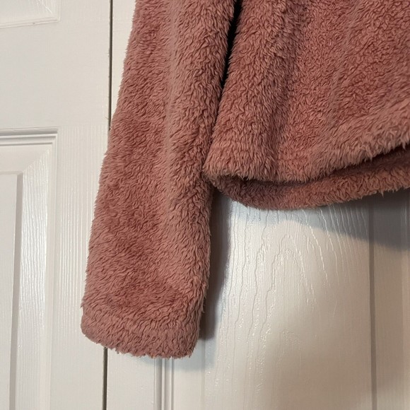 Shein Teddy Fuzzy Bear Crop Hoodie Sweater Furry Super Soft, Warm, Cozy S 11/12Y - Picture 7 of 10